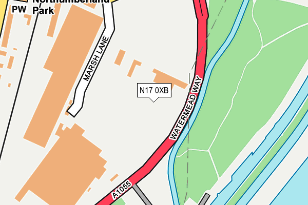 N17 0XB map - OS OpenMap – Local (Ordnance Survey) N17 0XB map - OS OpenMap – Local (Ordnance Survey)