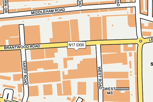 N17 0XW map - OS OpenMap – Local (Ordnance Survey) N17 0XW map - OS OpenMap – Local (Ordnance Survey)
