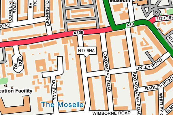 N17 6HA map - OS OpenMap – Local (Ordnance Survey) N17 6HA map - OS OpenMap – Local (Ordnance Survey)