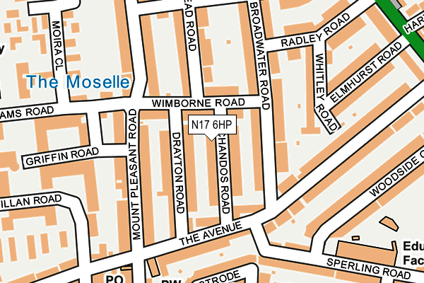 N17 6HP map - OS OpenMap – Local (Ordnance Survey) N17 6HP map - OS OpenMap – Local (Ordnance Survey)