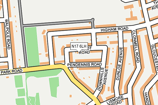 N17 6LH map - OS OpenMap – Local (Ordnance Survey) N17 6LH map - OS OpenMap – Local (Ordnance Survey)