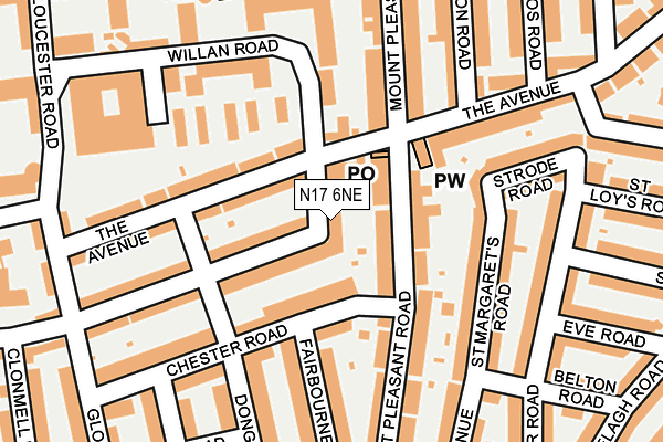 N17 6NE map - OS OpenMap – Local (Ordnance Survey) N17 6NE map - OS OpenMap – Local (Ordnance Survey)
