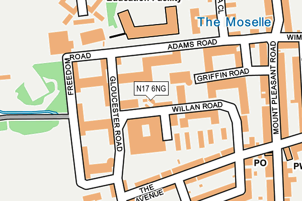 N17 6NG map - OS OpenMap – Local (Ordnance Survey) N17 6NG map - OS OpenMap – Local (Ordnance Survey)