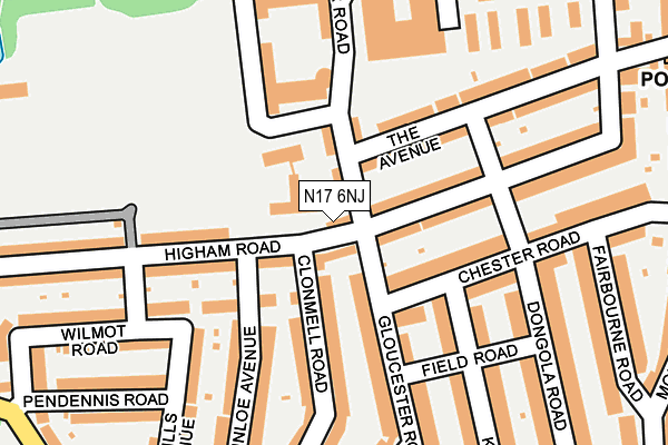 N17 6NJ map - OS OpenMap – Local (Ordnance Survey) N17 6NJ map - OS OpenMap – Local (Ordnance Survey)