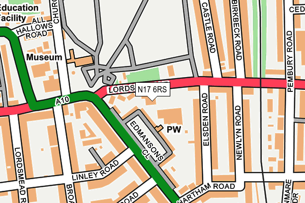 N17 6RS map - OS OpenMap – Local (Ordnance Survey) N17 6RS map - OS OpenMap – Local (Ordnance Survey)