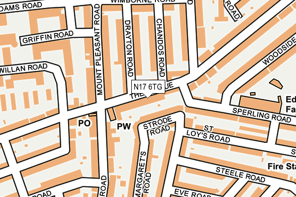 N17 6TG map - OS OpenMap – Local (Ordnance Survey) N17 6TG map - OS OpenMap – Local (Ordnance Survey)