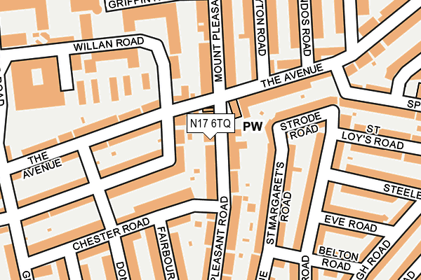 N17 6TQ map - OS OpenMap – Local (Ordnance Survey) N17 6TQ map - OS OpenMap – Local (Ordnance Survey)