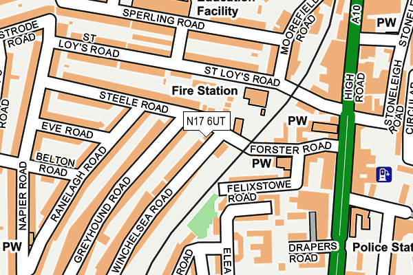 N17 6UT map - OS OpenMap – Local (Ordnance Survey) N17 6UT map - OS OpenMap – Local (Ordnance Survey)