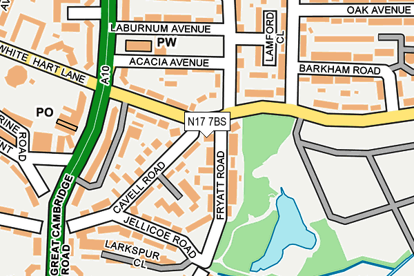 N17 7BS map - OS OpenMap – Local (Ordnance Survey) N17 7BS map - OS OpenMap – Local (Ordnance Survey)