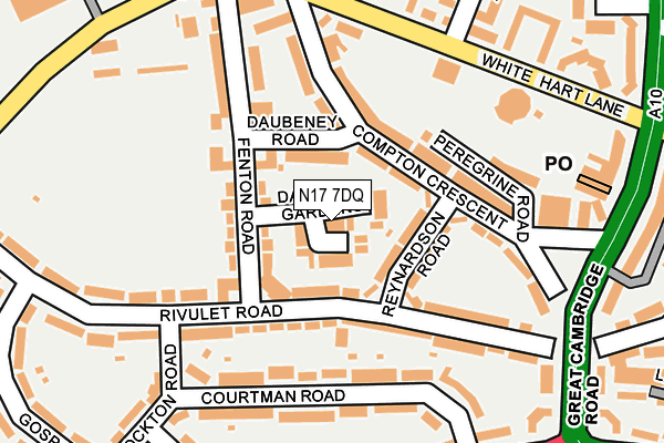 N17 7DQ map - OS OpenMap – Local (Ordnance Survey) N17 7DQ map - OS OpenMap – Local (Ordnance Survey)