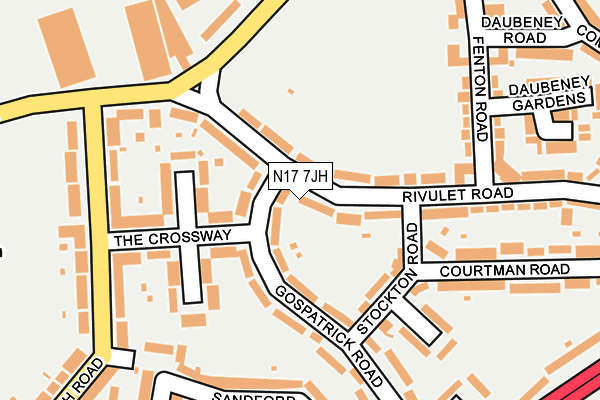 N17 7JH map - OS OpenMap – Local (Ordnance Survey) N17 7JH map - OS OpenMap – Local (Ordnance Survey)