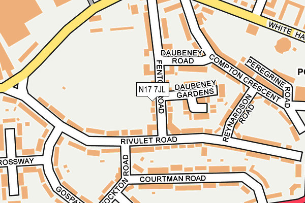 N17 7JL map - OS OpenMap – Local (Ordnance Survey) N17 7JL map - OS OpenMap – Local (Ordnance Survey)