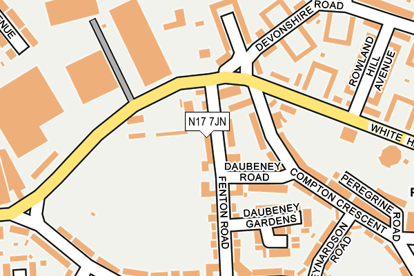N17 7JN map - OS OpenMap – Local (Ordnance Survey) N17 7JN map - OS OpenMap – Local (Ordnance Survey)