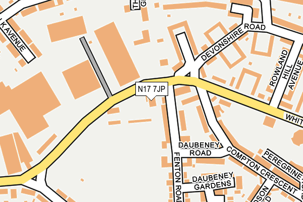 N17 7JP map - OS OpenMap – Local (Ordnance Survey) N17 7JP map - OS OpenMap – Local (Ordnance Survey)