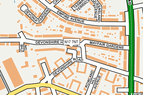 N17 7NT map - OS OpenMap – Local (Ordnance Survey) N17 7NT map - OS OpenMap – Local (Ordnance Survey)