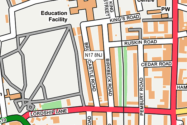 N17 8NJ map - OS OpenMap – Local (Ordnance Survey) N17 8NJ map - OS OpenMap – Local (Ordnance Survey)