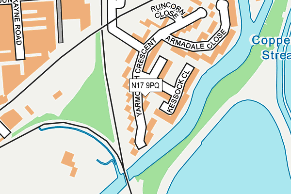 N17 9PQ map - OS OpenMap – Local (Ordnance Survey) N17 9PQ map - OS OpenMap – Local (Ordnance Survey)