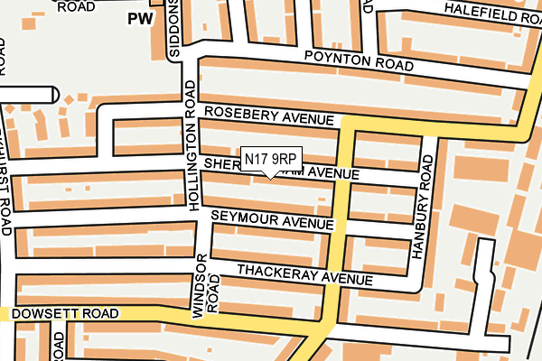 N17 9RP map - OS OpenMap – Local (Ordnance Survey) N17 9RP map - OS OpenMap – Local (Ordnance Survey)