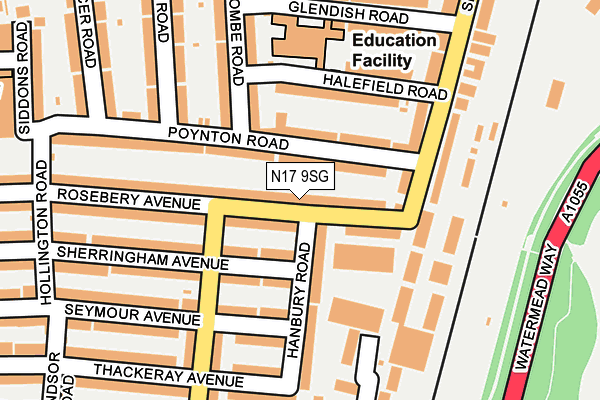 N17 9SG map - OS OpenMap – Local (Ordnance Survey) N17 9SG map - OS OpenMap – Local (Ordnance Survey)