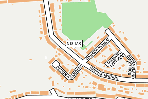 N18 1AR map - OS OpenMap – Local (Ordnance Survey) N18 1AR map - OS OpenMap – Local (Ordnance Survey)