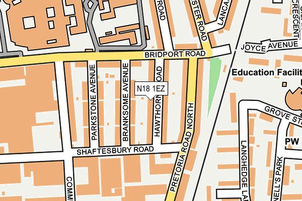 N18 1EZ map - OS OpenMap – Local (Ordnance Survey) N18 1EZ map - OS OpenMap – Local (Ordnance Survey)