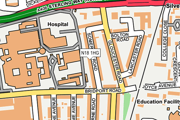 N18 1HG map - OS OpenMap – Local (Ordnance Survey) N18 1HG map - OS OpenMap – Local (Ordnance Survey)
