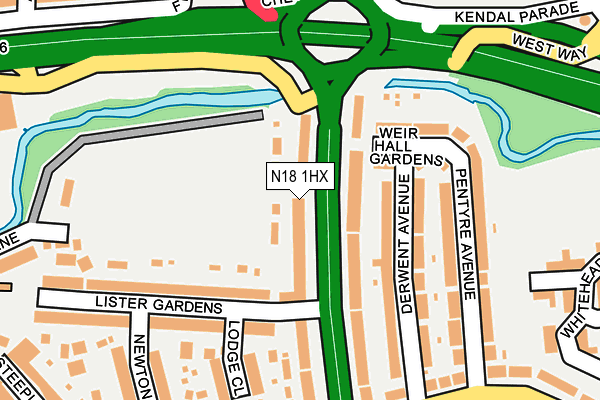 N18 1HX map - OS OpenMap – Local (Ordnance Survey) N18 1HX map - OS OpenMap – Local (Ordnance Survey)