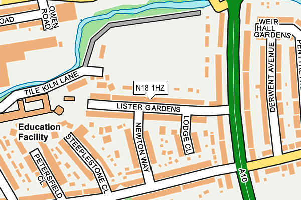 N18 1HZ map - OS OpenMap – Local (Ordnance Survey) N18 1HZ map - OS OpenMap – Local (Ordnance Survey)