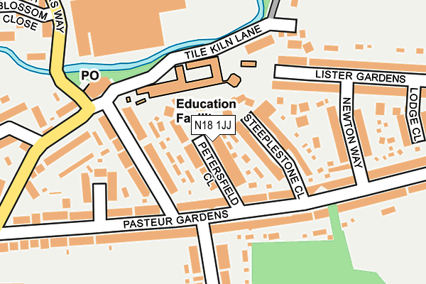 N18 1JJ map - OS OpenMap – Local (Ordnance Survey) N18 1JJ map - OS OpenMap – Local (Ordnance Survey)