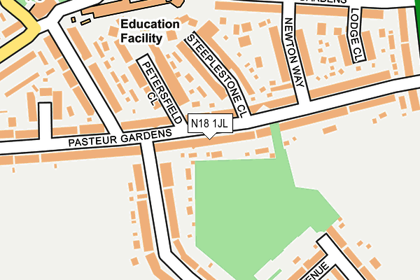 N18 1JL map - OS OpenMap – Local (Ordnance Survey) N18 1JL map - OS OpenMap – Local (Ordnance Survey)