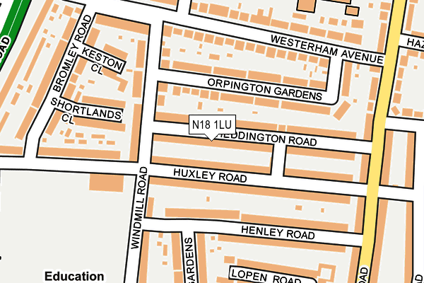 N18 1LU map - OS OpenMap – Local (Ordnance Survey) N18 1LU map - OS OpenMap – Local (Ordnance Survey)