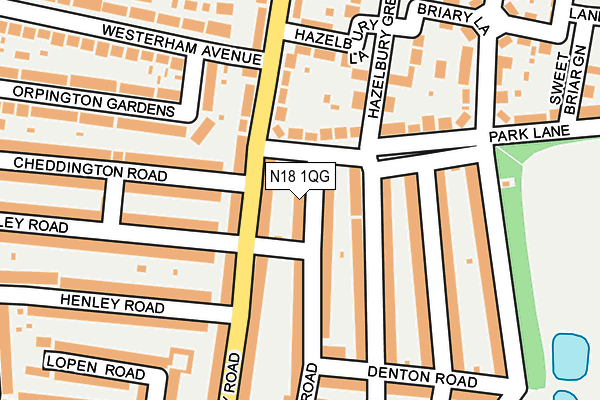 N18 1QG map - OS OpenMap – Local (Ordnance Survey) N18 1QG map - OS OpenMap – Local (Ordnance Survey)
