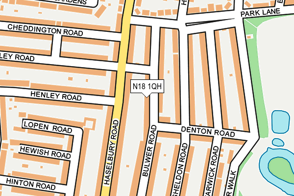 N18 1QH map - OS OpenMap – Local (Ordnance Survey) N18 1QH map - OS OpenMap – Local (Ordnance Survey)