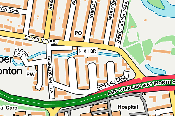 N18 1QR map - OS OpenMap – Local (Ordnance Survey) N18 1QR map - OS OpenMap – Local (Ordnance Survey)