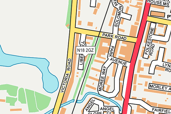 N18 2GZ map - OS OpenMap – Local (Ordnance Survey) N18 2GZ map - OS OpenMap – Local (Ordnance Survey)