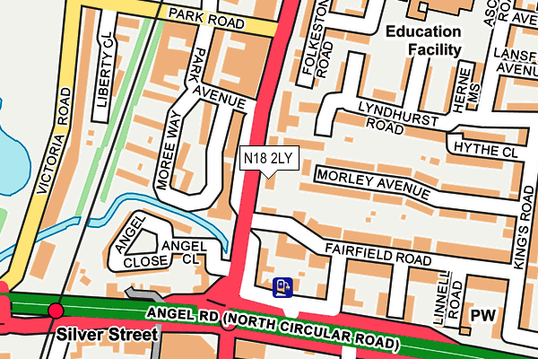 N18 2LY map - OS OpenMap – Local (Ordnance Survey) N18 2LY map - OS OpenMap – Local (Ordnance Survey)