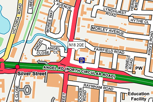 N18 2QE map - OS OpenMap – Local (Ordnance Survey) N18 2QE map - OS OpenMap – Local (Ordnance Survey)