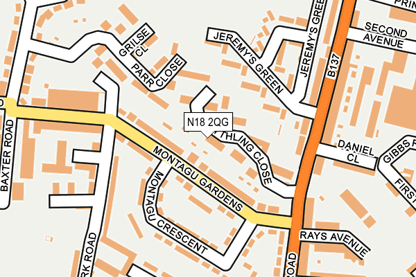 N18 2QG map - OS OpenMap – Local (Ordnance Survey) N18 2QG map - OS OpenMap – Local (Ordnance Survey)
