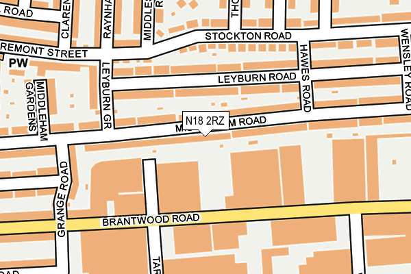 N18 2RZ map - OS OpenMap – Local (Ordnance Survey) N18 2RZ map - OS OpenMap – Local (Ordnance Survey)