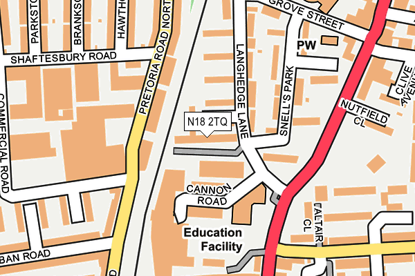 N18 2TQ map - OS OpenMap – Local (Ordnance Survey) N18 2TQ map - OS OpenMap – Local (Ordnance Survey)