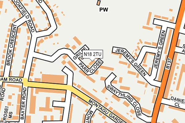 N18 2TU map - OS OpenMap – Local (Ordnance Survey) N18 2TU map - OS OpenMap – Local (Ordnance Survey)
