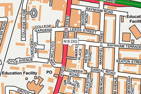 N18 2XQ map - OS OpenMap – Local (Ordnance Survey) N18 2XQ map - OS OpenMap – Local (Ordnance Survey)