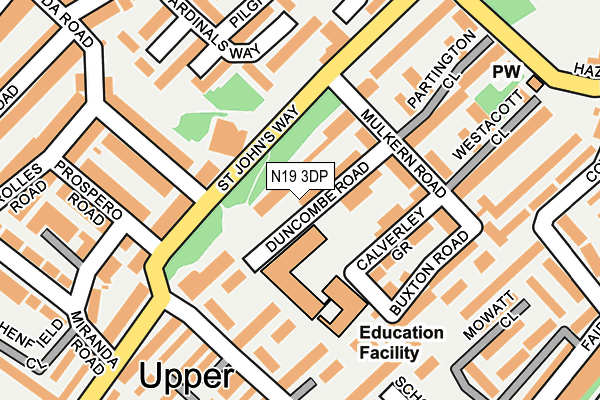 N19 3DP map - OS OpenMap – Local (Ordnance Survey) N19 3DP map - OS OpenMap – Local (Ordnance Survey)
