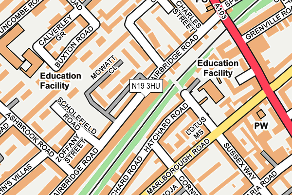 N19 3HU map - OS OpenMap – Local (Ordnance Survey) N19 3HU map - OS OpenMap – Local (Ordnance Survey)