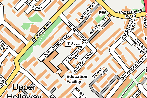 N19 3LQ map - OS OpenMap – Local (Ordnance Survey) N19 3LQ map - OS OpenMap – Local (Ordnance Survey)