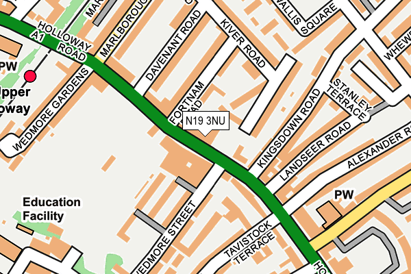 N19 3NU map - OS OpenMap – Local (Ordnance Survey) N19 3NU map - OS OpenMap – Local (Ordnance Survey)