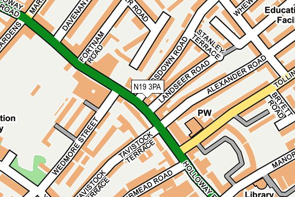 N19 3PA map - OS OpenMap – Local (Ordnance Survey) N19 3PA map - OS OpenMap – Local (Ordnance Survey)