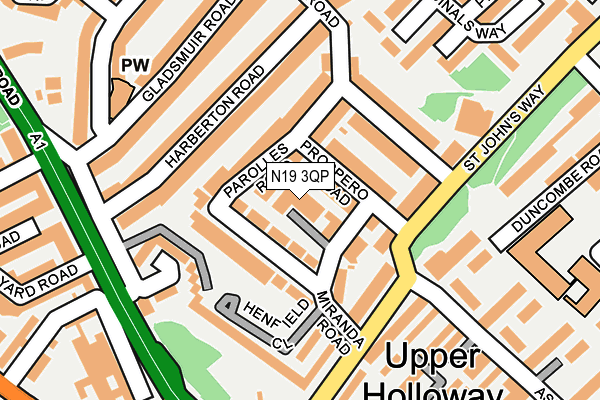 N19 3QP map - OS OpenMap – Local (Ordnance Survey) N19 3QP map - OS OpenMap – Local (Ordnance Survey)
