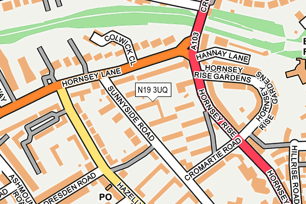 N19 3UQ map - OS OpenMap – Local (Ordnance Survey) N19 3UQ map - OS OpenMap – Local (Ordnance Survey)