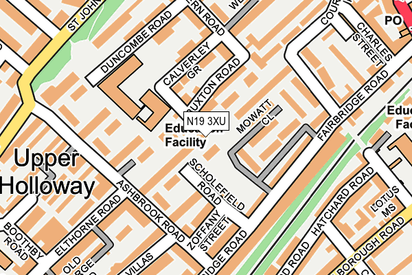 N19 3XU map - OS OpenMap – Local (Ordnance Survey) N19 3XU map - OS OpenMap – Local (Ordnance Survey)